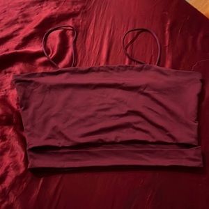 Red crop top